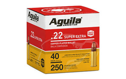 Ammunition Aguila Ammunition Rimfire 22LR AGUILA 22LR HV SP 40 GR 250 PACK • Model: Rimfire